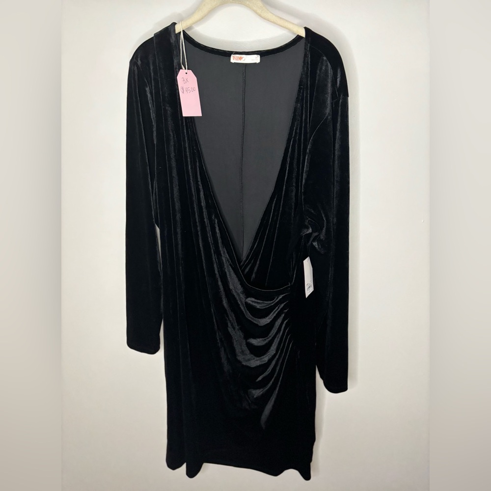 Elegant Black Velvet Dress